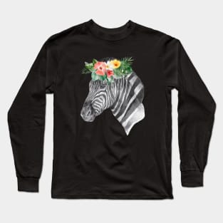 Portrait of a Zebra Long Sleeve T-Shirt